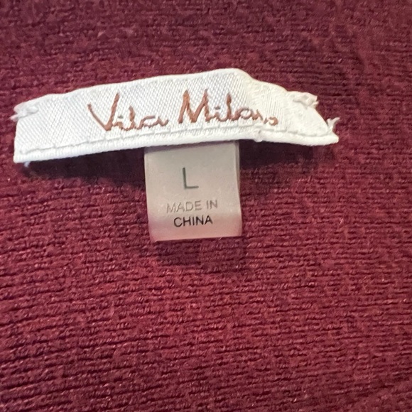 VILA MILANO women raglan burgundy sweater/size L - Picture 2 of 7